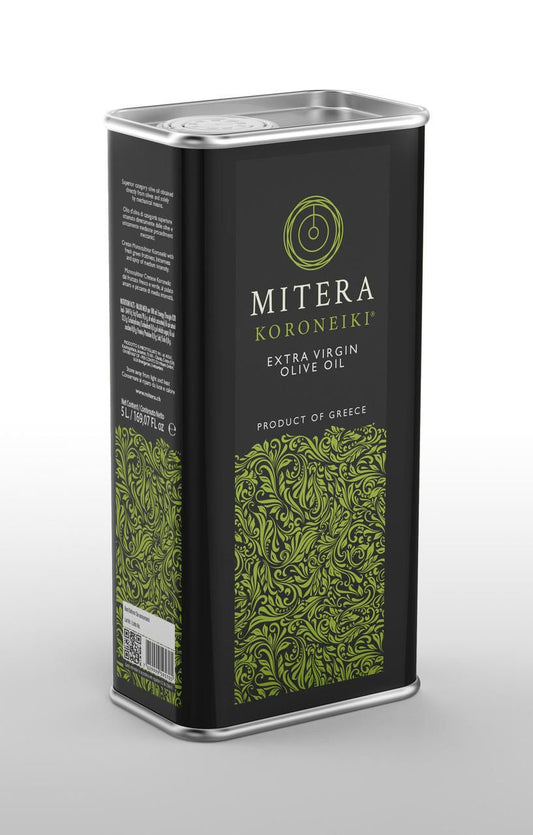 MITERA Koroneiki: Olivenöl im Metallkanister.
