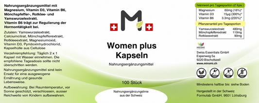 Women vital plus Kapseln | MIROMI - Swiss Essentials GmbH