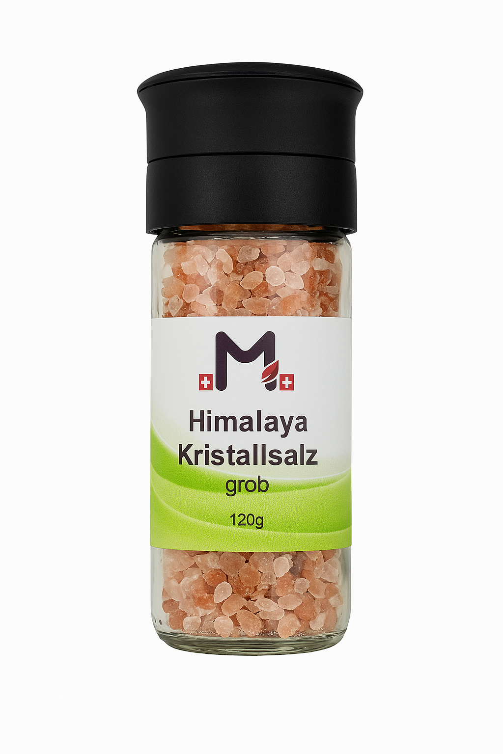 MIROMI Himalaya Kristallsalz, 120 g: Salzmühle mit rosafarbenem Salz.