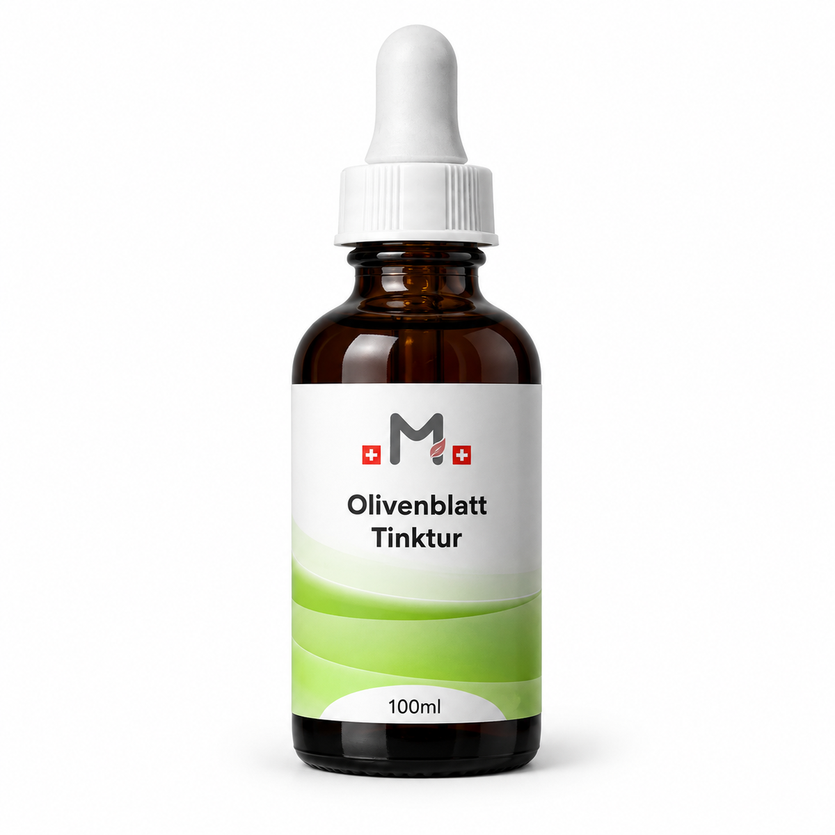 Olivenblatt Tinktur 100 ml – Originalverpackung auf weissem Hintergrund