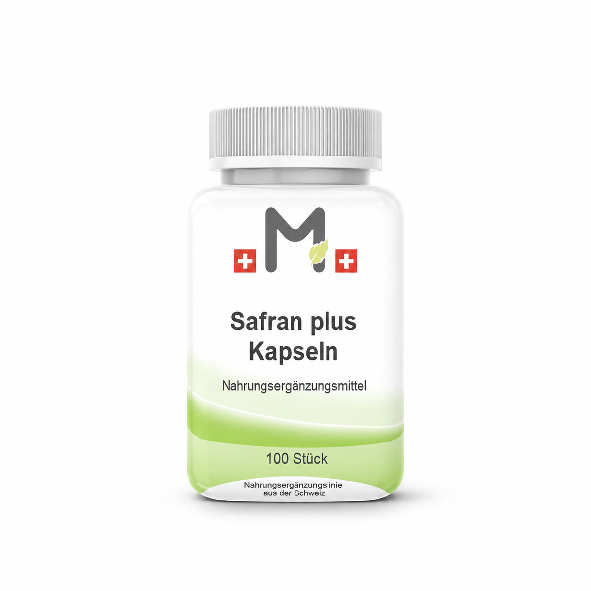 MIROMI Safran plus Kapseln, 100 Stück: geschlossene Produktdose auf weissem Hintergrund.