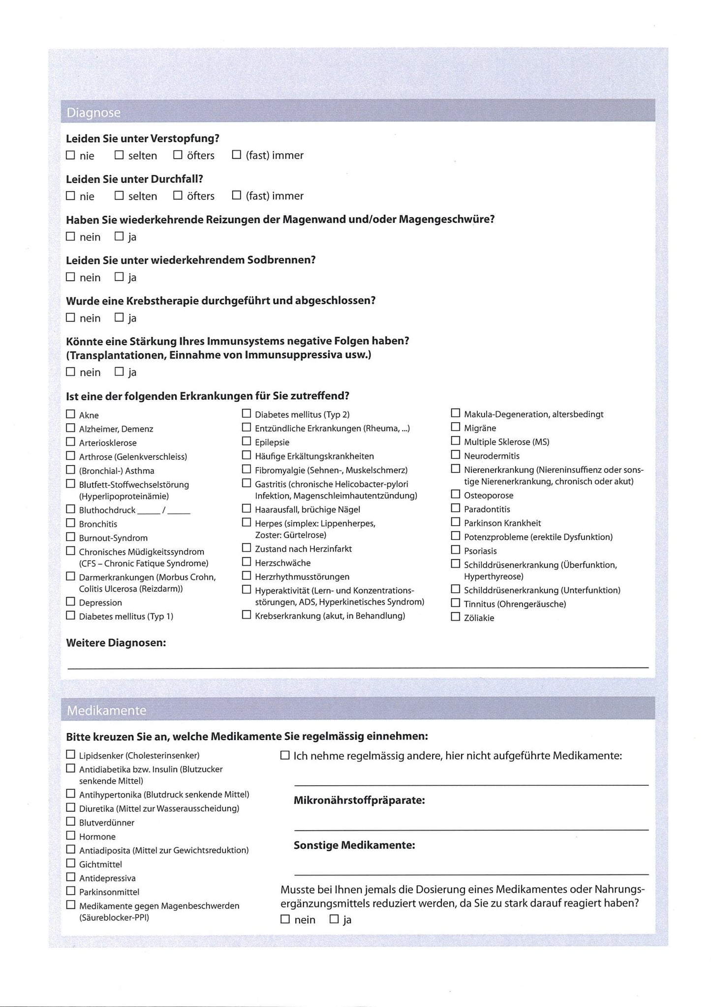 IABC Analyse Imuscan Nahrungsmittelunverträglichkeit – Rückseite mit Etikette und Inhaltsstoffen | MIROMI - Swiss Essentials GmbH