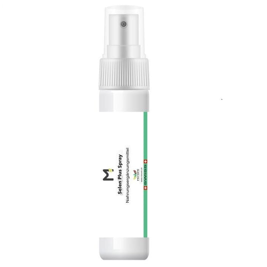 MIROMI selenio Plus Spray, 25 ml: flacone spray bianco visto di fronte.