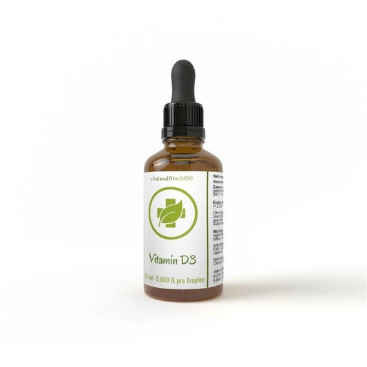 vitamina D3, 50 ml: flacone contagocce marrone con tappo nero.