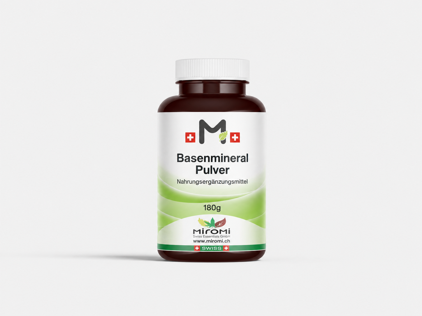 MIROMI Basenmineral, 180 g: barattolo marrone con coperchio bianco.