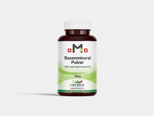 MIROMI Basenmineral, 180 g: barattolo marrone con coperchio bianco.