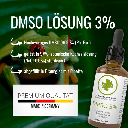 DMSO-Lösung 3 % in isotonischer Kochsalzlösung – 50 ml  |   vitalundfitmit100 GmbH