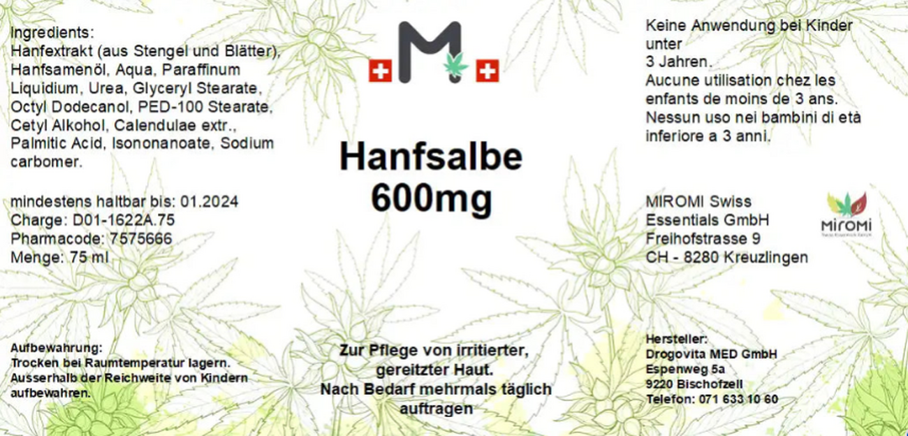 Hanfsalbe  |   MIROMI Swiss Essentials GmbH