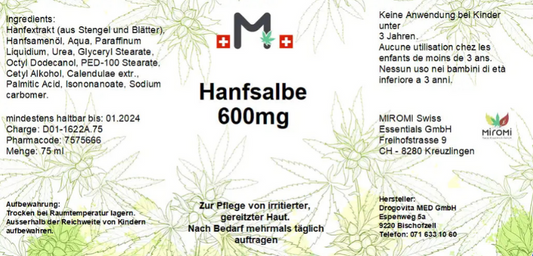 Hanfsalbe  |   MIROMI Swiss Essentials GmbH