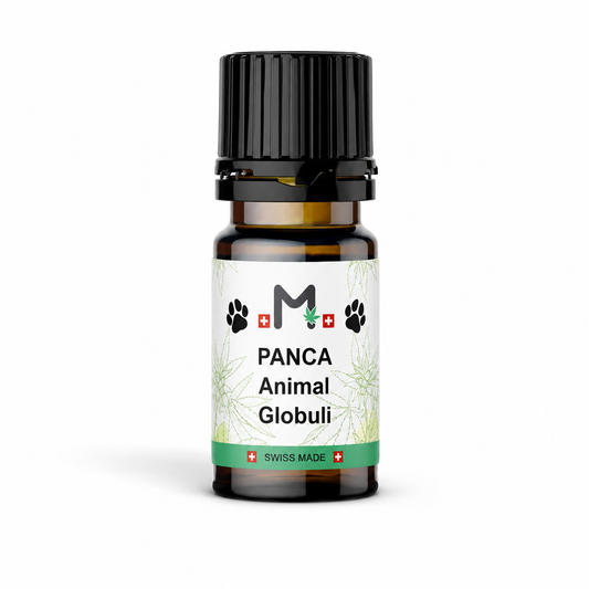 MIROMI PANCA Animal Globuli: flacone marrone con tappo nero.