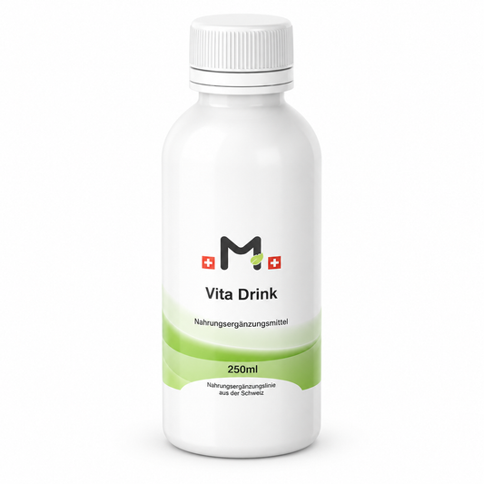 MIROMI Vita Drink, 250 ml: flacon blanc avec bouchon à vis.