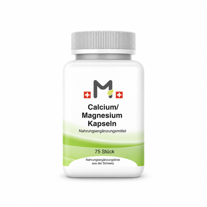 Calcium / Magnesium plus Kapseln 75 Stk – Produktverpackung auf weissem Hintergrund