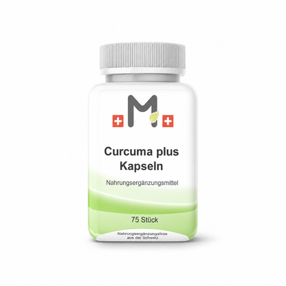MIROMI Curcuma plus Kapseln, 75 Stück: geschlossene Produktdose auf weissem Hintergrund.