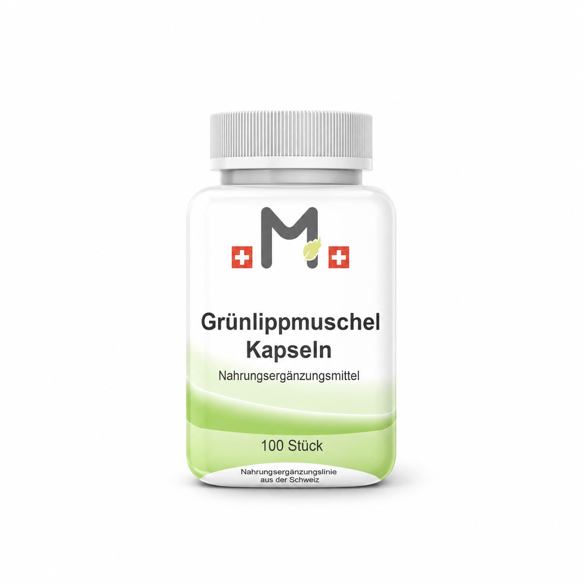 MIROMI Grünlippmuschel Kapseln, 100 Stück: geschlossene Produktdose auf weissem Hintergrund.