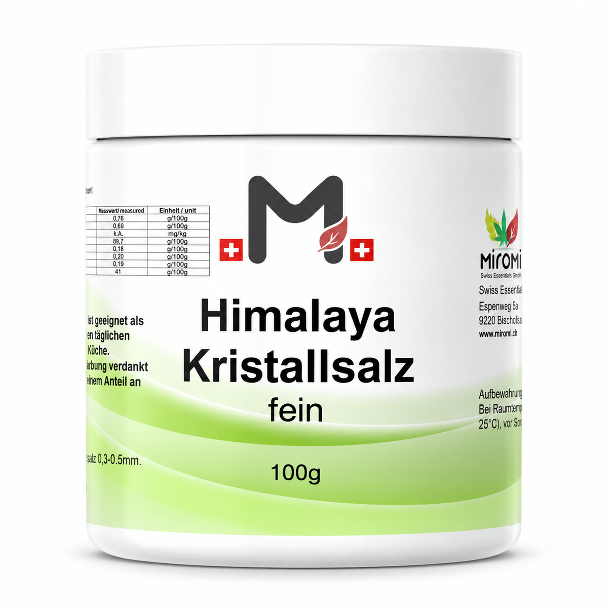 Sel de l'Himalaya fin, 100 g – emballage seul sur fond blanc