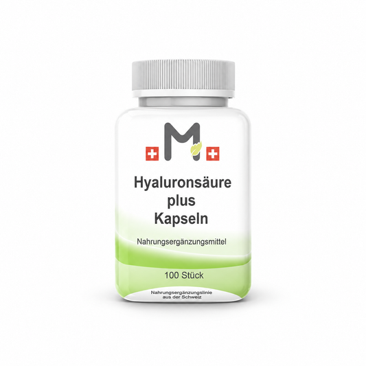 MIROMI Hyaluronic Acid Plus Capsules, 100 pieces: closed product container on a white background.