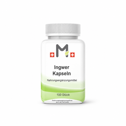 MIROMI Ingwer Kapseln, 100 Stück: geschlossene Produktdose auf weissem Hintergrund.