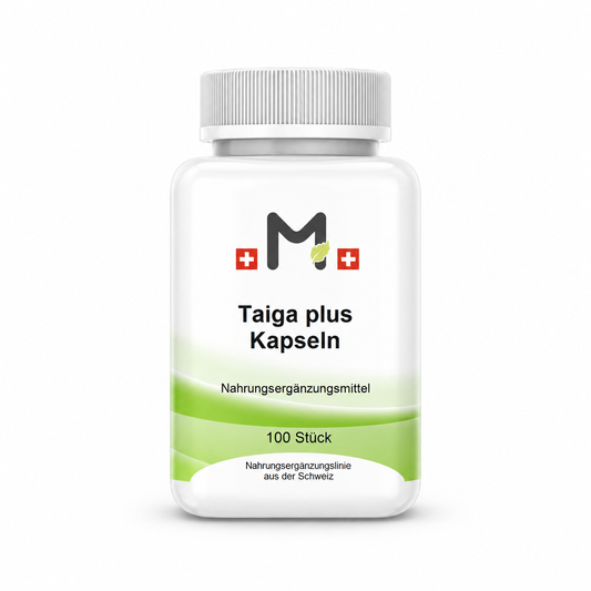 Taiga Echinacea plus Kapseln - 100 Stk. – Produktverpackung auf weissem Hintergrund