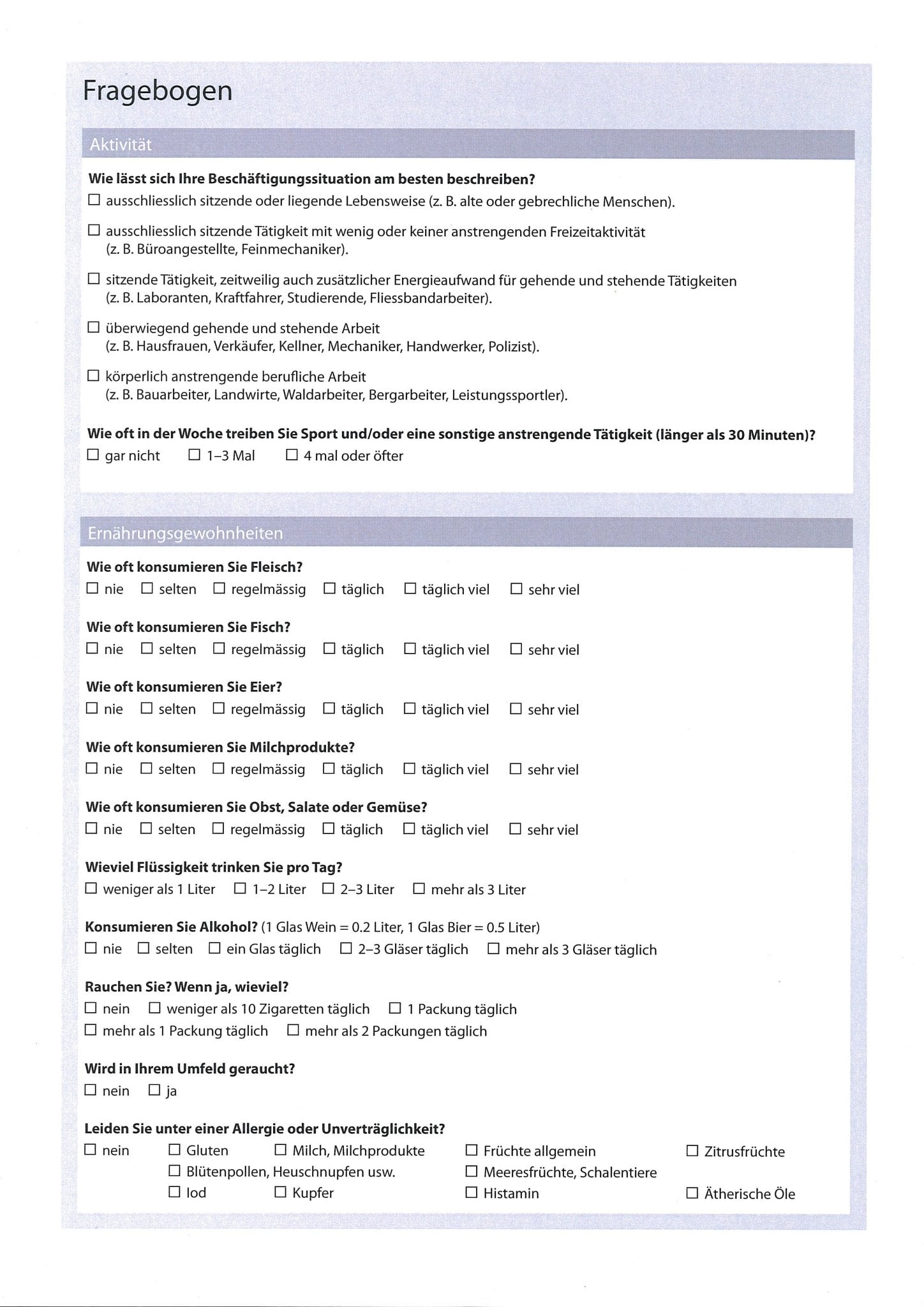  IABC Analyse Imuscan Nahrungsmittelunverträglichkeit – Rückseite mit Etikette und Inhaltsstoffen |  MIROMI - Swiss Essentials GmbH