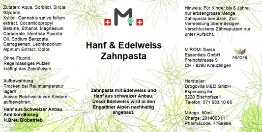 Edelweiss Zahnpasta ohne Fluoride