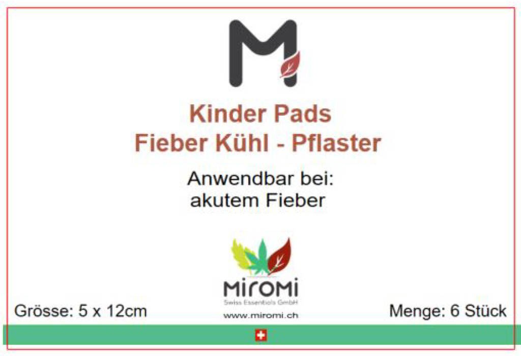 Fieber Pflaster für Kinder - MIROMI - Swiss Essentials GmbH