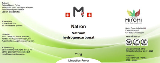 Natriumhydrogencarbonat Natron - MIROMI - Swiss Essentials GmbH