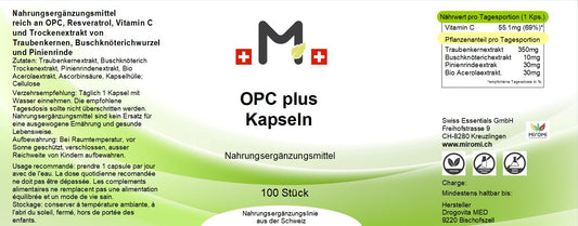 OPC plus Kapseln - MIROMI - Swiss Essentials GmbH