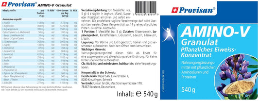 PROVISAN AMINO-V GRANULAT - MIROMI - Swiss Essentials GmbH