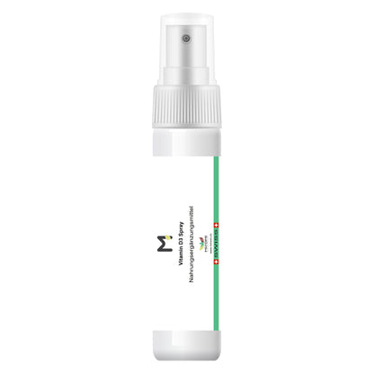 MIROMI Vitamin D3 Spray, 25 ml: weisse Sprühflasche in Vorderansicht.